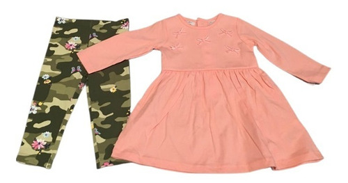 Carters Set 2 Piezas Vestido Pantalon Calza Original