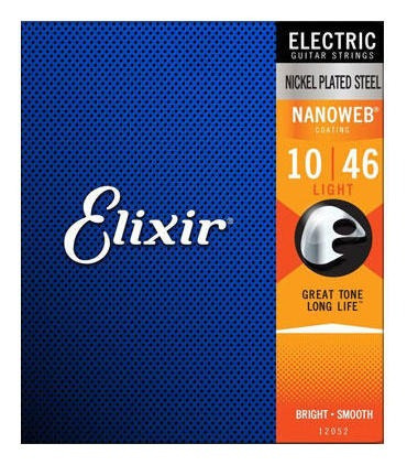 Cuerdas Para Guitarra Eléctrica Elixir Nanoweb Light 10-46