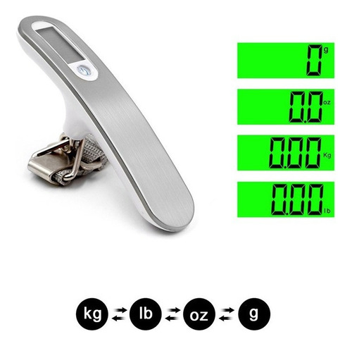 Báscula Colgante Digital De Viaje De 50 Kg Con Cordón