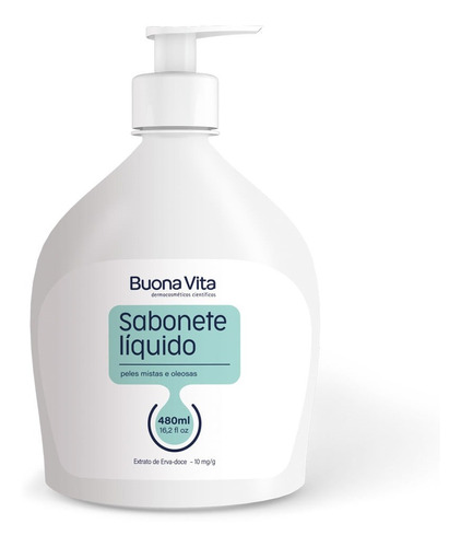 Sabonete Líquido 480ml Buona Vita Peles Mistas Ou Oleosas