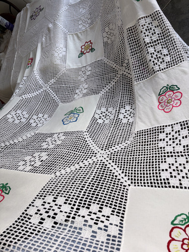 Mantel Rectangular De Cochet (tejido) (Usado)