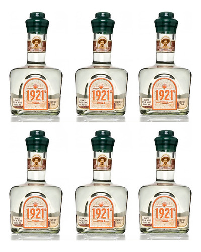 1921 Tequila Blanco 100% Agave 750ml. Caja 6pzs