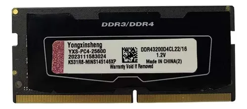 comprar Memoria Ram Ddr4 1x16 Gb 3200 Mhz Sodimm Pc4 25600 1.2v