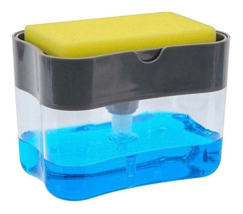 Imagem 3 de 3 de Dispenser Sabão 2x1 Detergente Suporte Porta Bucha Esponja