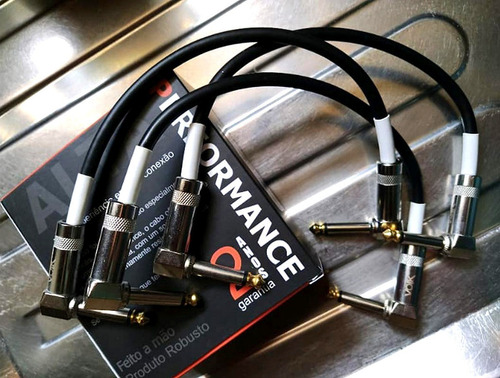 Imagem 3 de 4 de 03 Unidades Cabo P/ Pedal De Guitarra 25cm De Alta Qualidade