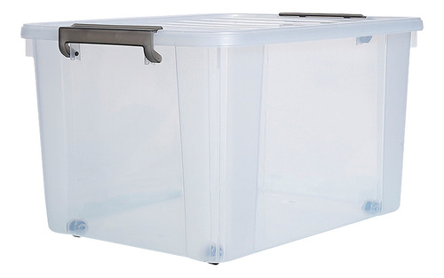 Caja Contenedor De Almacenamiento 65l Con Ruedas.