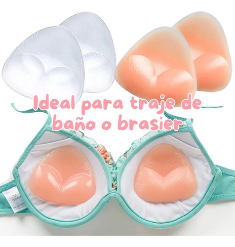 Par De Push Up De Silicón Levanta Sujetador Traje Baño