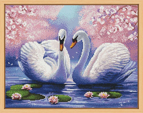 Pintando Con Diamantes 43x54cm Amor De Cisnes