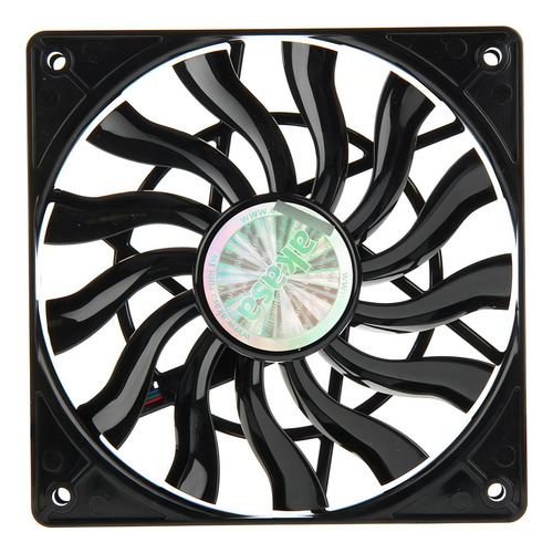 Slim Fan Akasa 120mm Alto Fluxo De Ar 54 Cfm Fino Pwm 4 Pin Led Sem Led