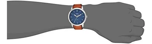 Reloj De Cuero Marrón Claro Con Tres Manecillas