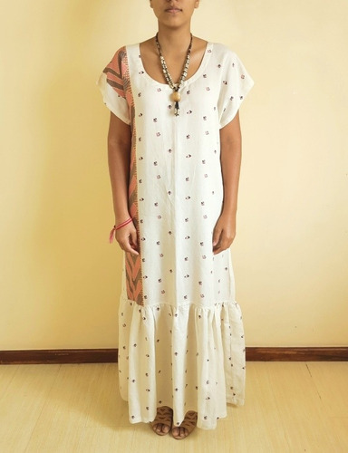 Imagem 2 de 6 de Vestido Feminino Tecido Longo Pilar