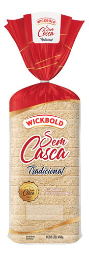 Pão de Forma sem Casca Tradicional Wickbold Pacote 450g
