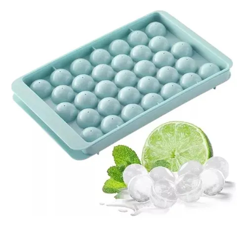 Molde Mini Esferas De Hielo 33 Bolas Coctelería Apilables