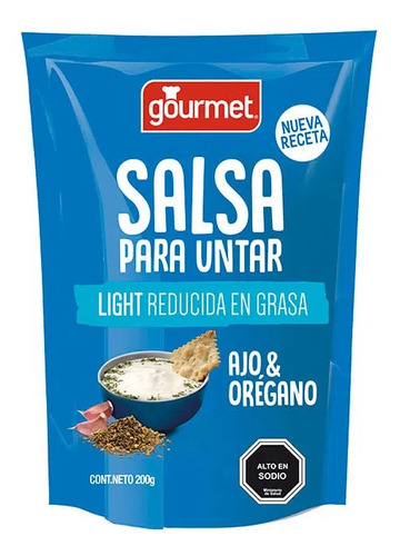 Salsa Untar Gourmet 200gr  Ajo Oregano(2uni)super