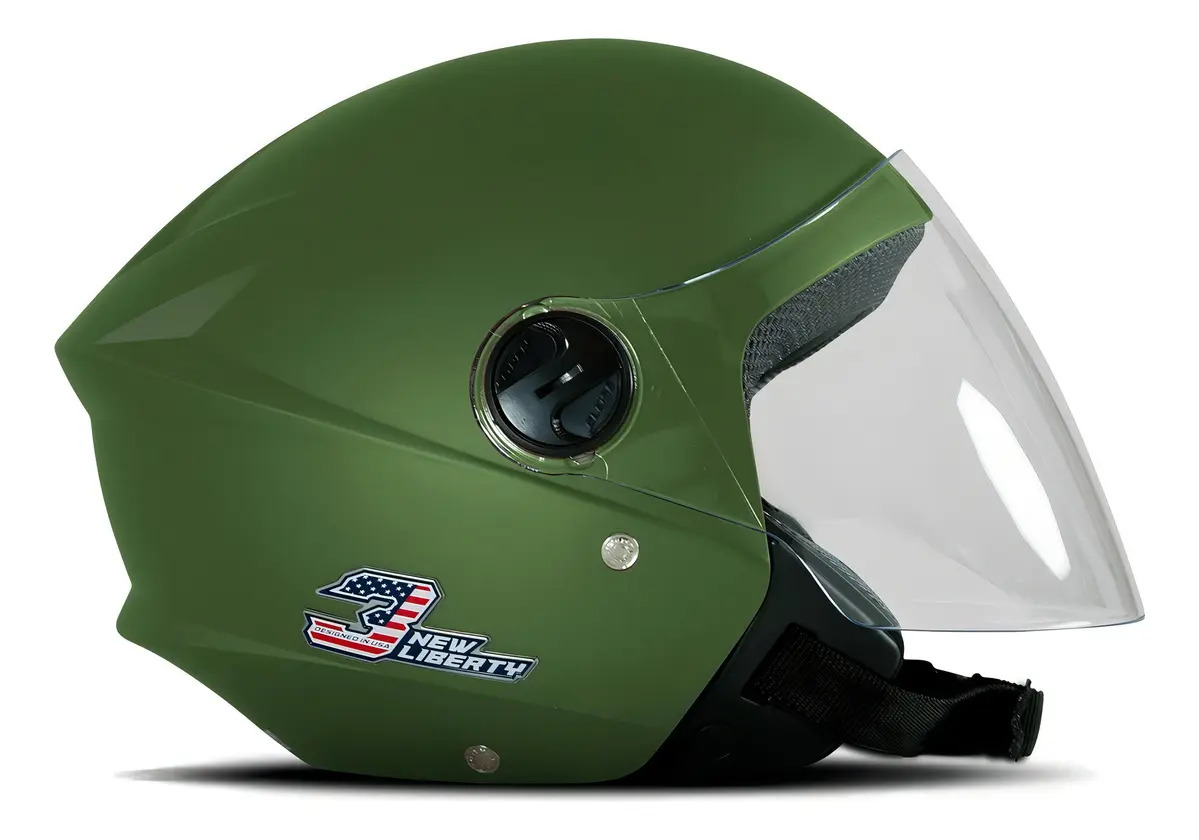 Capacete New Liberty Three Elite Verde Militar 58