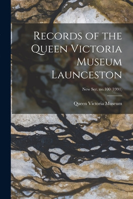 Libro Records Of The Queen Victoria Museum Launceston; Ne...
