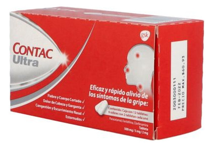 Contac Ultra Caja Con 12 Tabletas