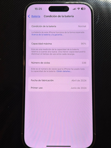 Iphone 15 Pro 128 Gb White Titanium - 90% Bat - En Garantia White Titanium (Usado)