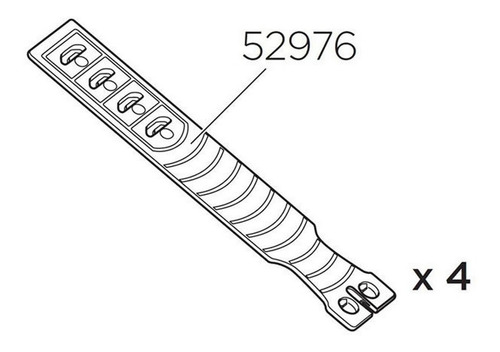 Peça Reposição Thule Fita De Aço E Borracha 52976 - 4 Tiras