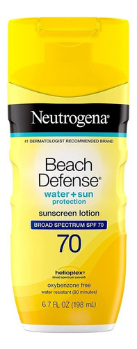 Protector solar Neutrogena beach defense Fps 70 de 198ml