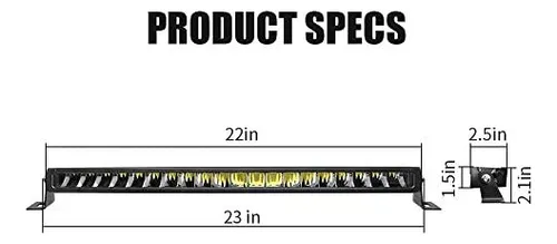 Exzeit Barra De 22 Pulgadas Con Led Osram, 100 W 9000 Lúmene