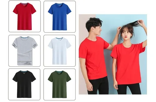 Pack 6 Poleras Hombre Y Mujer Por Mayor De Algodon Cuotas sin
