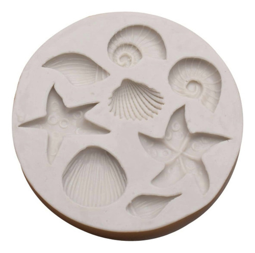 Molde Silicon Concha Caracol Estrella De Mar Figuras Marinas Figuras Marinas Redondo 8