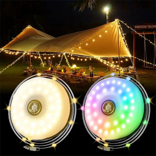 Cadena De Luces Led 3 En 1 Para Acampar, Guirnalda De Luces