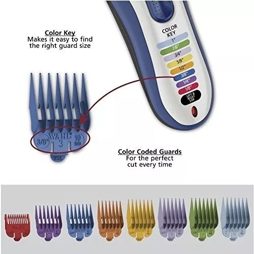 Imagen 5 de 8 de Máquina Cortar Pelo Wahl Colorpro Cordless 20 Piezas