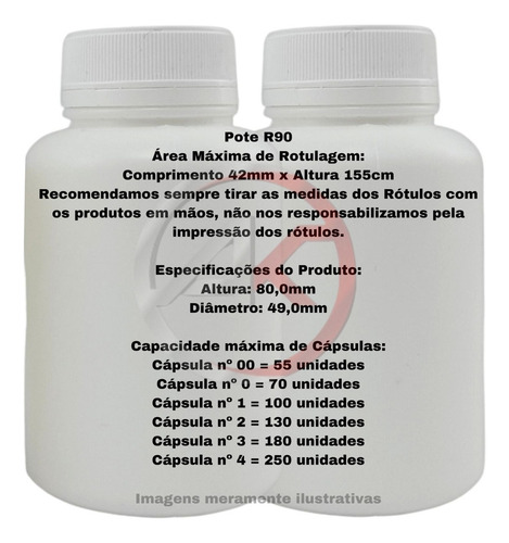 Pote Para Cápsulas 90ml Tampa Lacre 30 Peças Envio Imediato