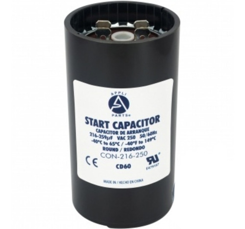 Capacitor De Arranque 216-259 Uf Mfd 250vac Motor Eléctrico