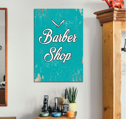 Vinilo Decorativo 40x60cm Barberia Barber Shop Vintage M4