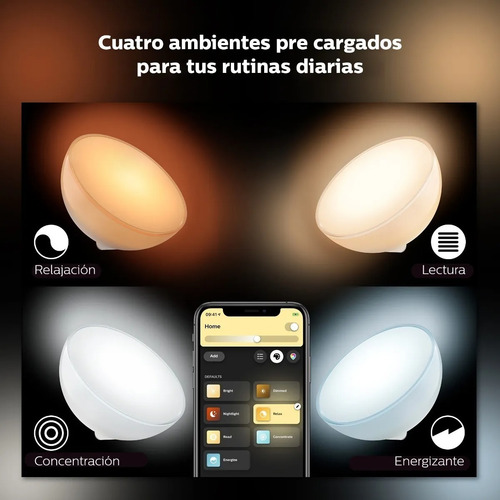 Imagen 9 de 10 de Philips Hue Go Lampara Portatil White And Color Led Mesa