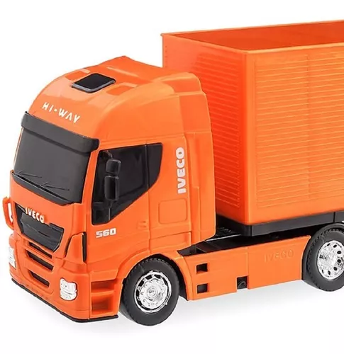 Caminhão Bau Iveco Hi Way Carreta De Brinquedo Promoção