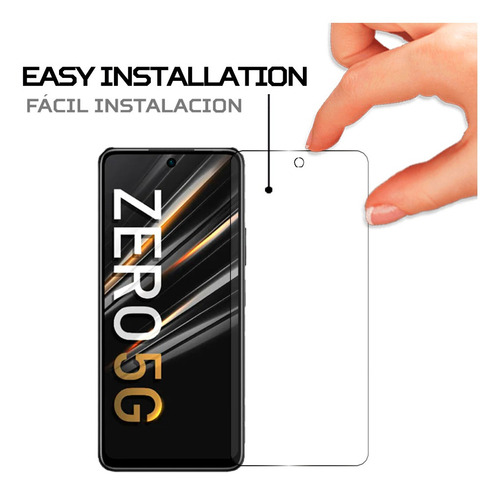 Imagen 3 de 6 de Protector De Pantalla Antishock Para Infinix Zero 5g