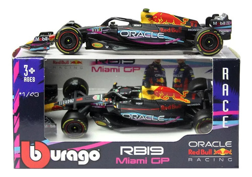 Burago Redbull F1 Rb19 #11 Miami Gp Czech Pérez Fórmula 1:43