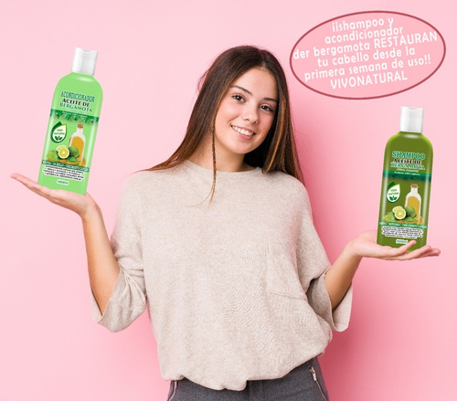 Shampoo Aceite De Bergamota 1l + Shampoo De Colágeno