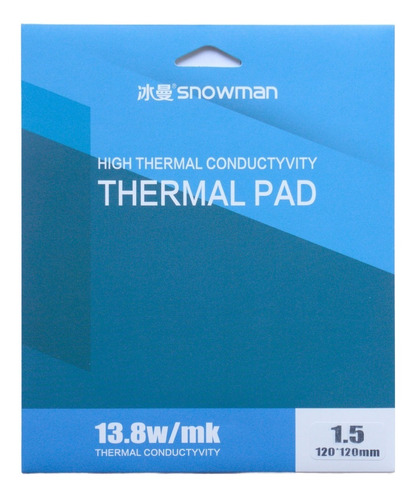 Snowman Thermal Pad 120x120x1.5mm 13.8w/mk Pc Laptop Gráfica