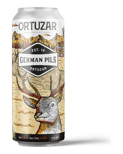 Cerveza Artesanal Ortuzar German Pilsener 473ml