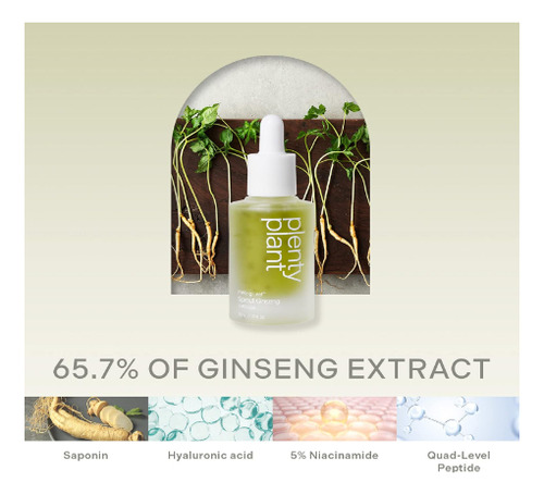 Skincare Coreano Plant Ginseng/ácido Hialurónico/niacinamida