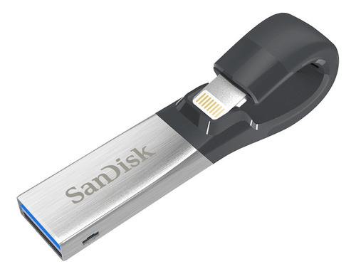 Imagen 1 de 2 de Pendrive SanDisk iXpand 64GB 3.0 negro y plateado