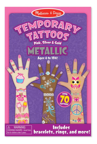 Melissa & Doug Tatuajes Temporales Metalicos