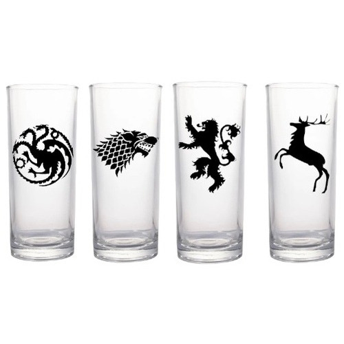 Set De Vasos Altos Game Of Thrones Stark Targaryen Lannister