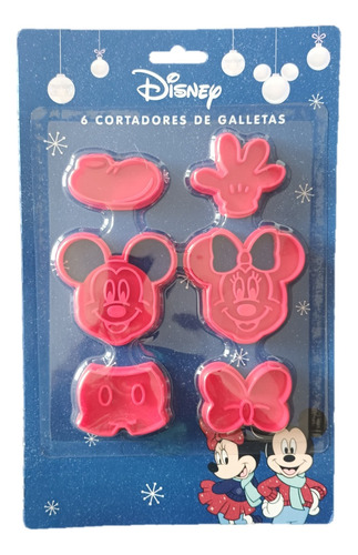 Cortadores De Galletas Navidad Disney Mickey & Minnie Mouse