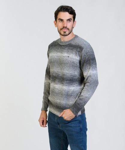 Sweater Degrade Hombre Brooksfield Cuello Redondo Lana 4064b