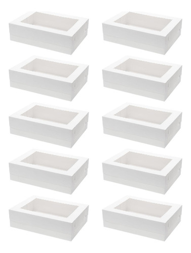 10x Caixas De Confeitaria Para Tortas E, Embalagem Para