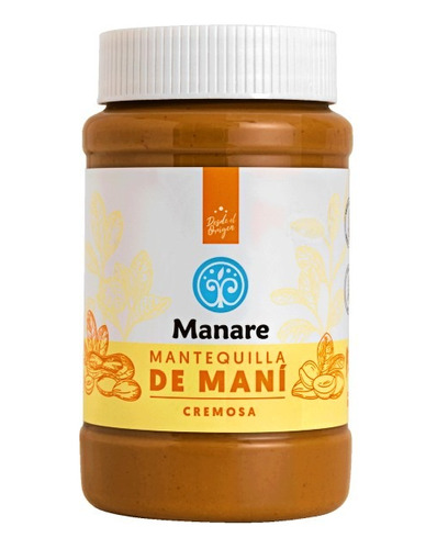 Mantequilla De Maní 500g Natural Sin Aditivos - Manare