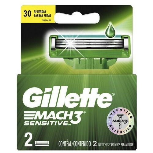 Cartuchos Para Afeitar Gillette Mach3 Sensitive X2