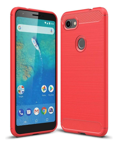 C Para Google Pixel 3a Xl Case Fibra De Carbono Textu4718 M