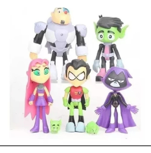 Muñecos Jovenes Titanes Blister X 5 Teen Titans Go